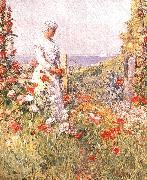 Childe Hassam Celia Thaxter in her Garden oil painting picture wholesale